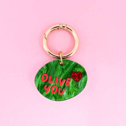 Personalised Pet ID Tag: Olive You
