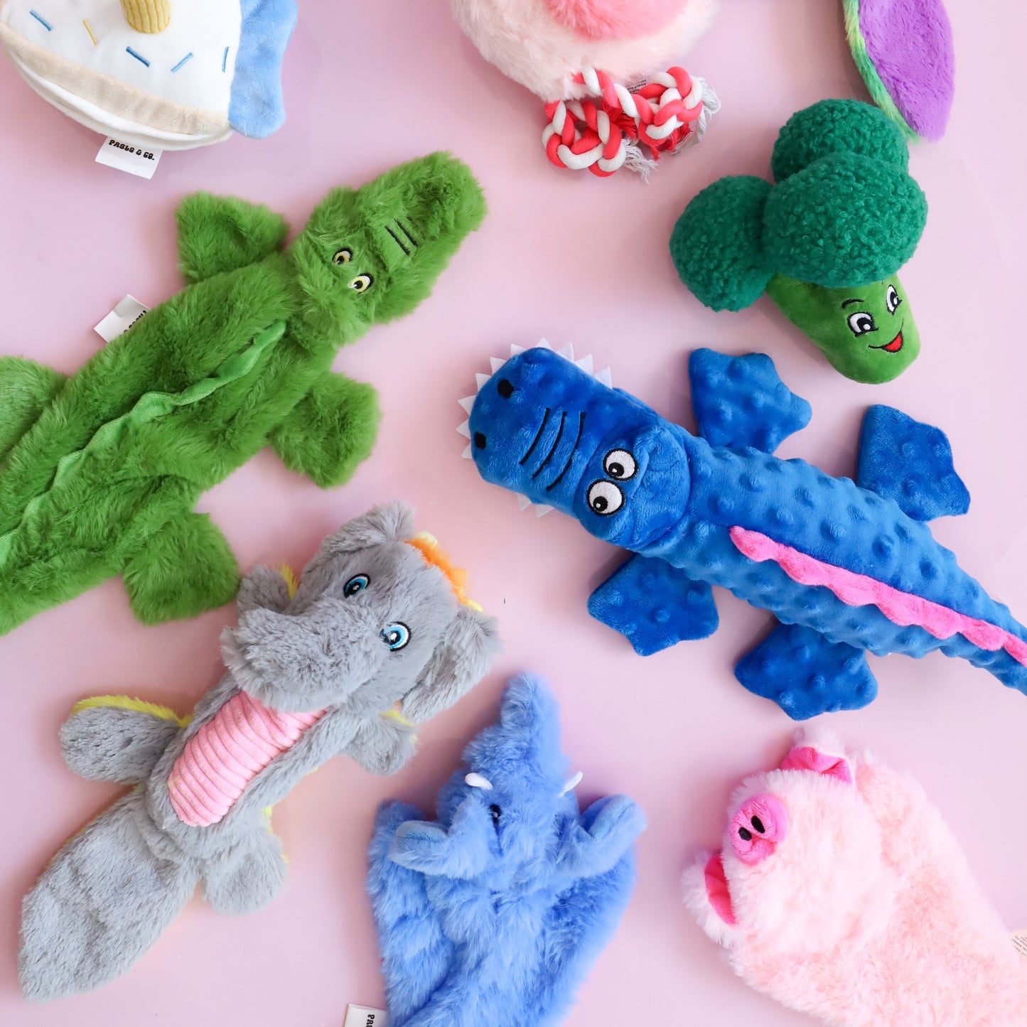 No Stuffing Crinkle Elephant Dog Toy