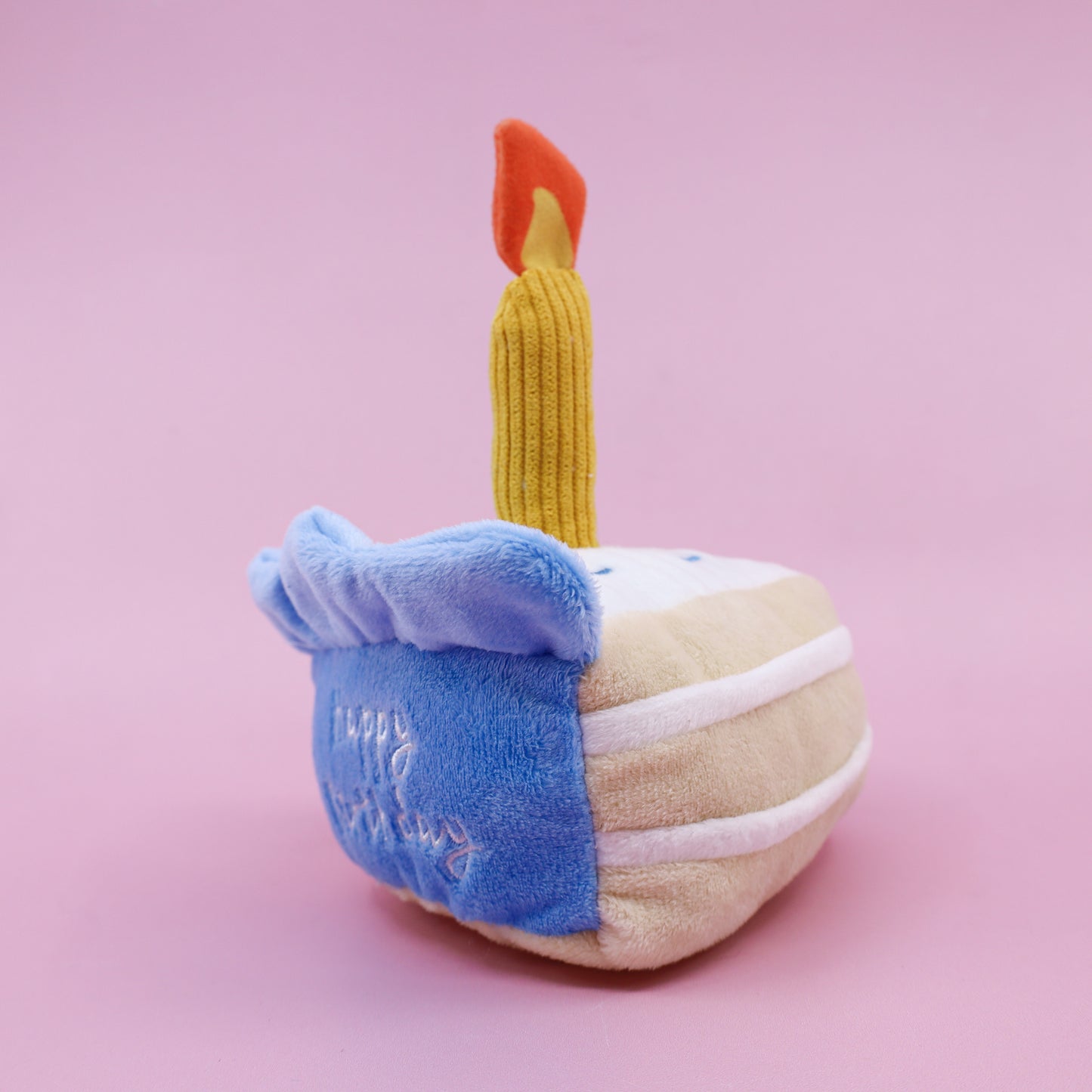 Happy Birthday Cake Squeaky Toy - Blue