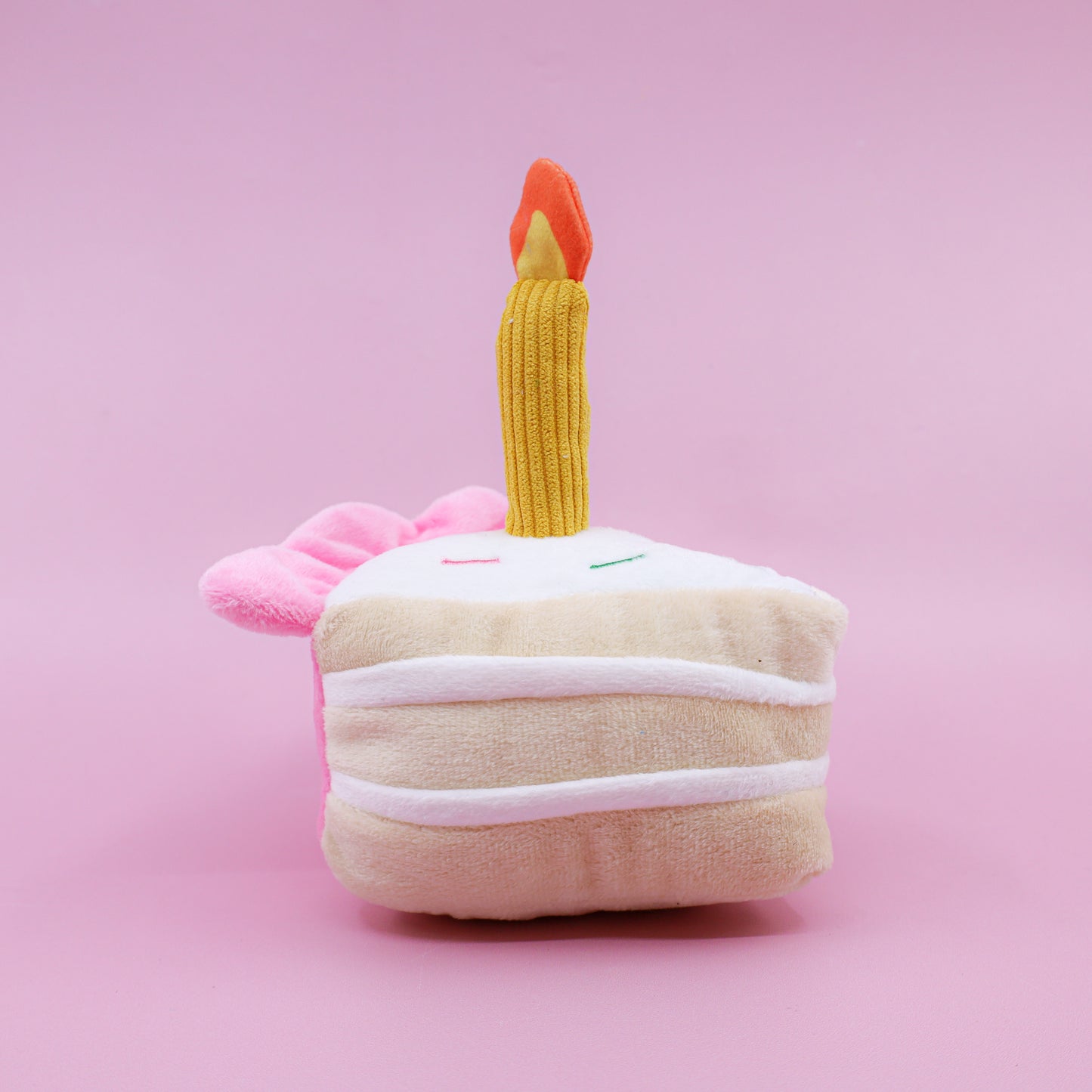 Happy Birthday Cake Squeaky Toy - Pink