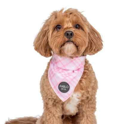 Pink Houndstooth - Dog Bandana