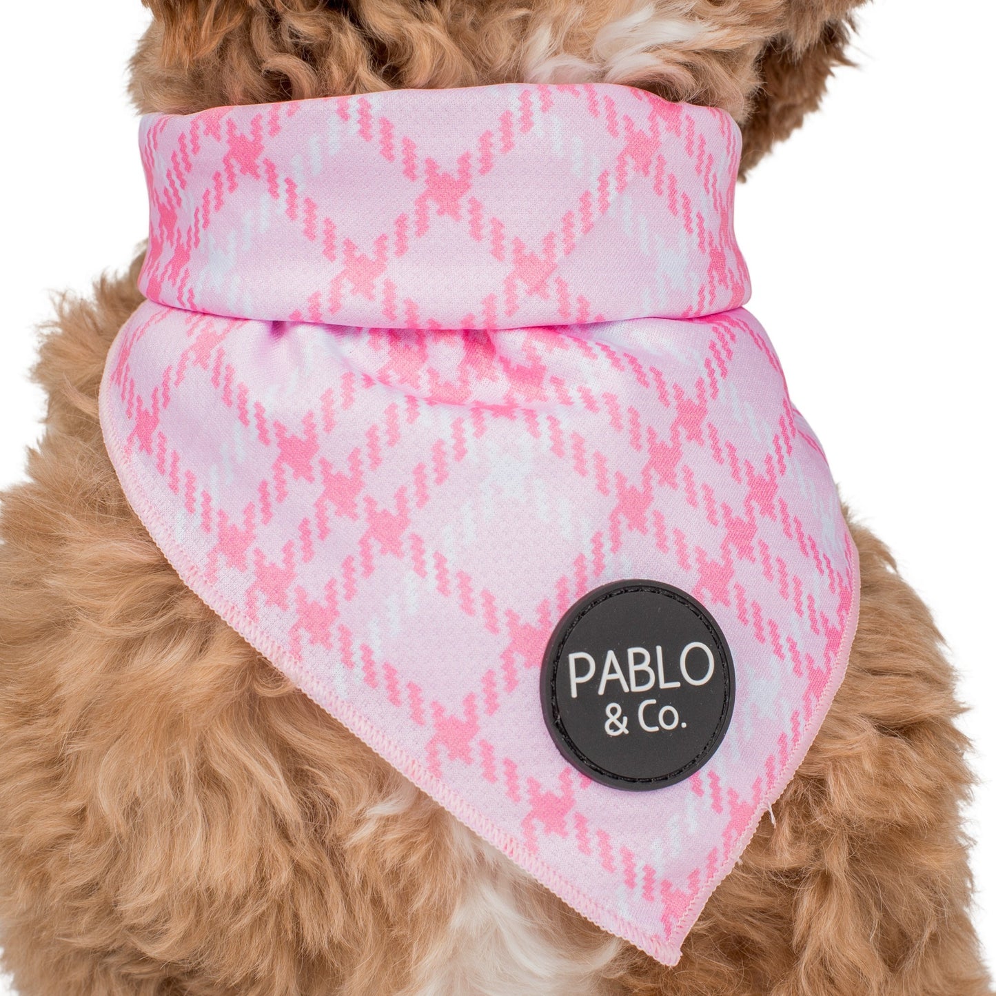 Pink Houndstooth - Dog Bandana