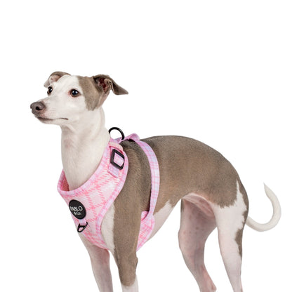 Pink Houndstooth: Adjustable Harness