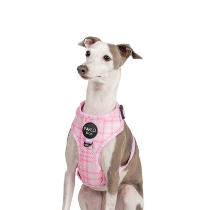 Pink Houndstooth: Adjustable Harness