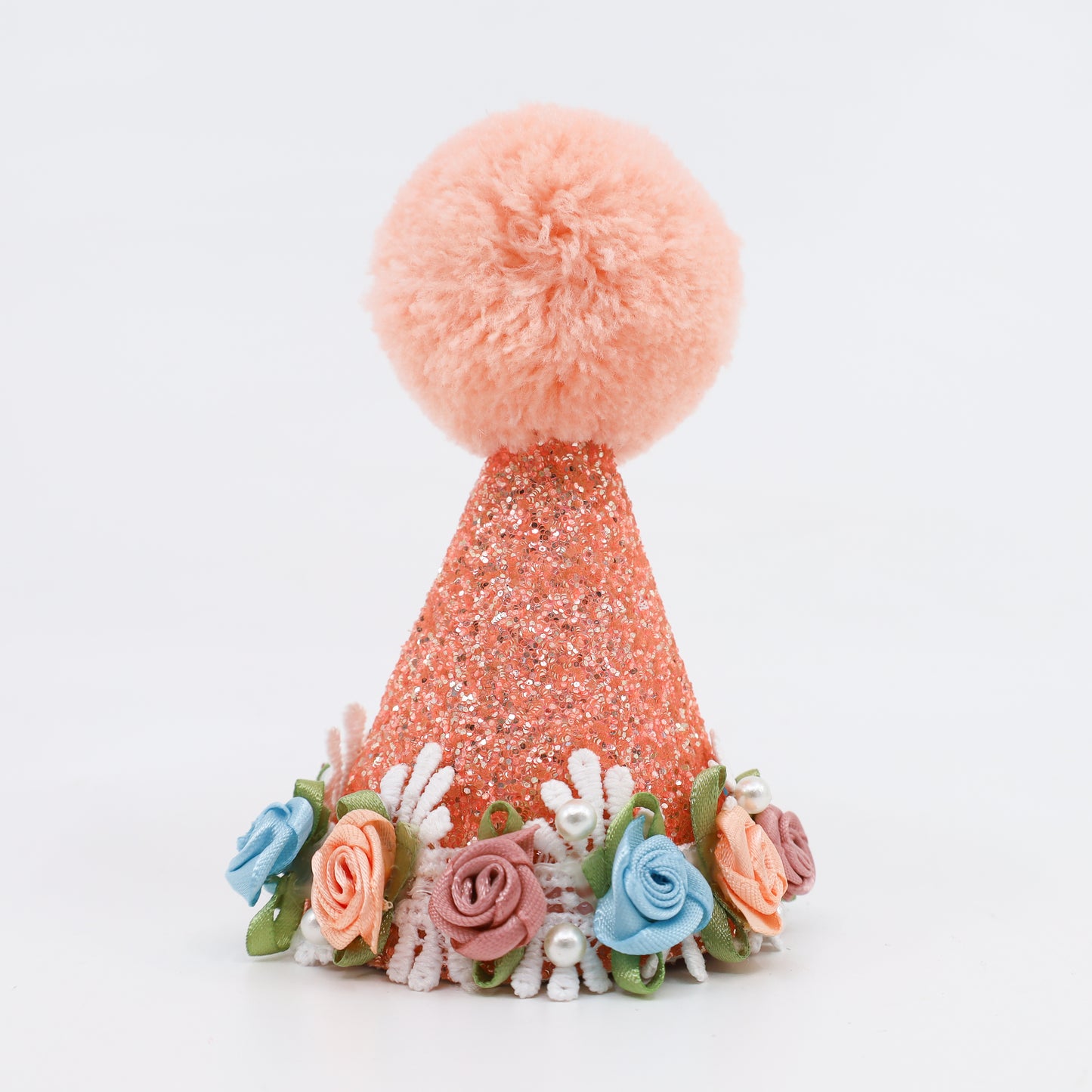 Pablo's Flower Crown Hat: Peach