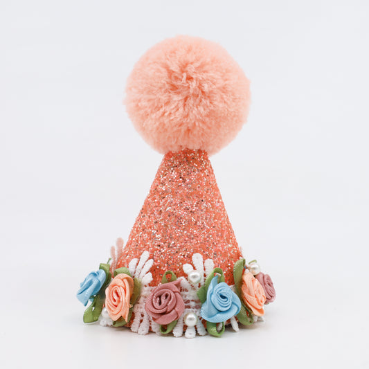 Pablo's Flower Crown Hat: Peach