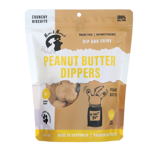 PEANUT BUTTER DIPPER DOG BISCUITS