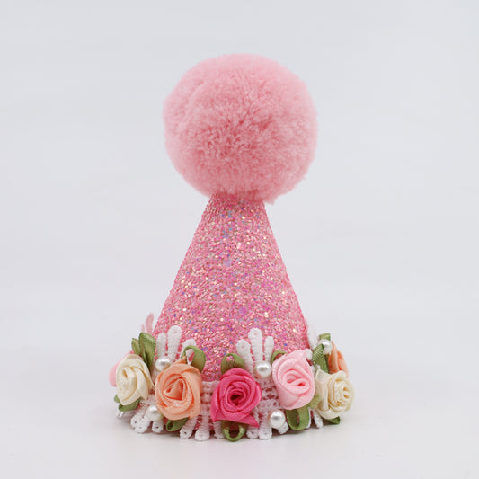 Pablo's Flower Crown Hat: Pink