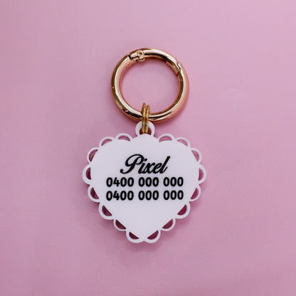 Personalised Pet ID Tag: Initial Locket Pink