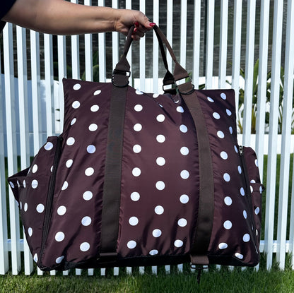 Deluxe Travel Car Bed: Polka Dots