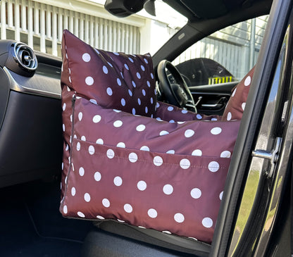 Deluxe Travel Car Bed: Polka Dots
