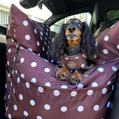 Deluxe Travel Car Bed: Polka Dots