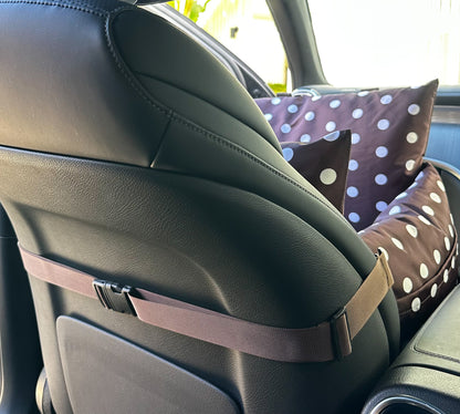 Deluxe Travel Car Bed: Polka Dots