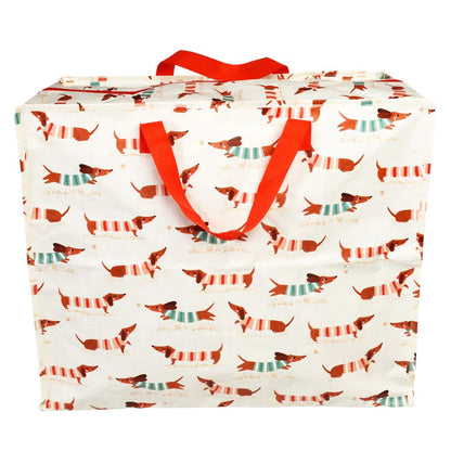 Jumbo Storage Bag: Sausage Dog Ivory