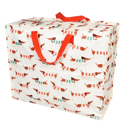Jumbo Storage Bag: Sausage Dog Ivory