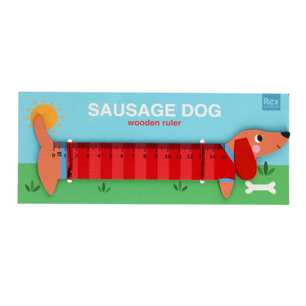 Rex London: Wooden Ruler - Sausage Dog