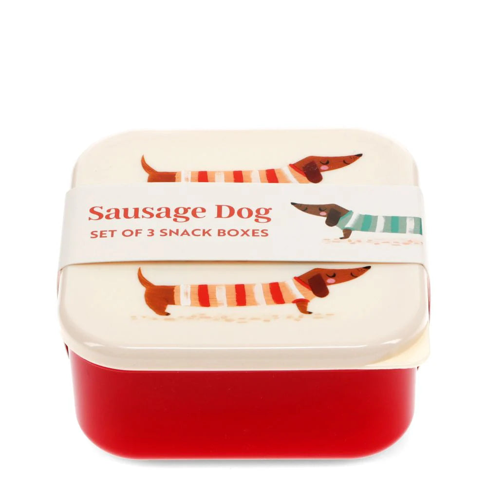 Snack Box Set of 3: Sausage Dog Ivory