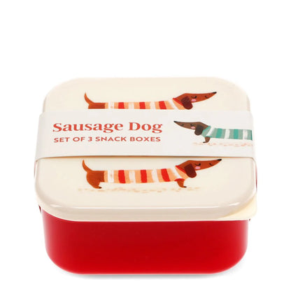 Snack Box Set of 3: Sausage Dog Ivory