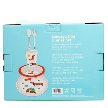 Rex London: Melamine Dinner Set - Sausage Dog