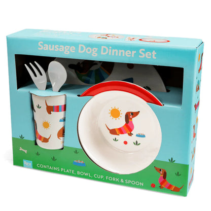 Rex London: Melamine Dinner Set - Sausage Dog