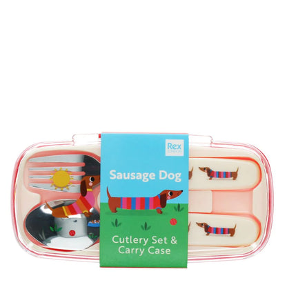 Rex London: Child Cutlery Set - Sausage Dog