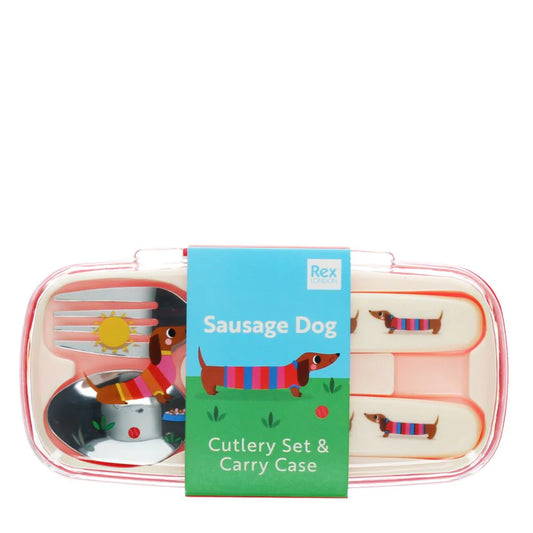 Rex London: Child Cutlery Set - Sausage Dog