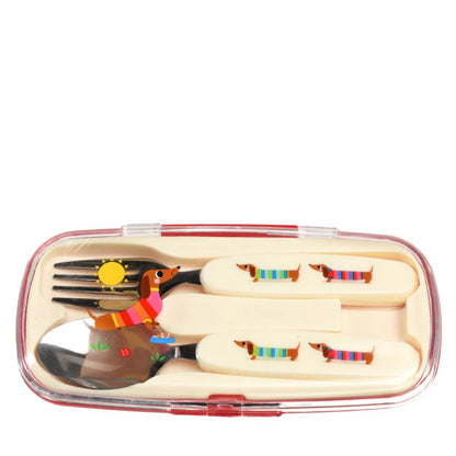 Rex London: Child Cutlery Set - Sausage Dog