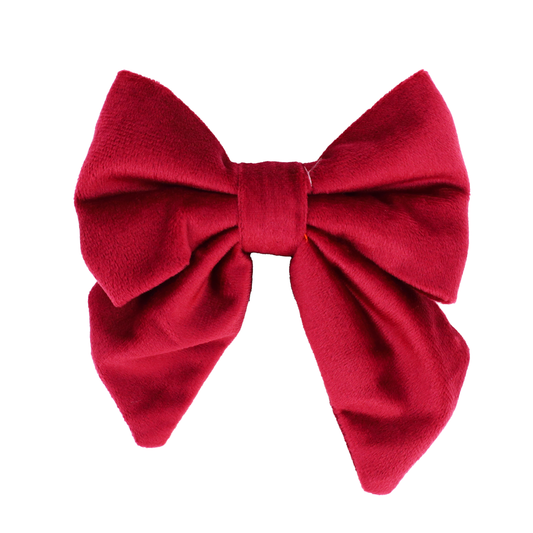 Burgundy Velvet Sailor Bow Tie