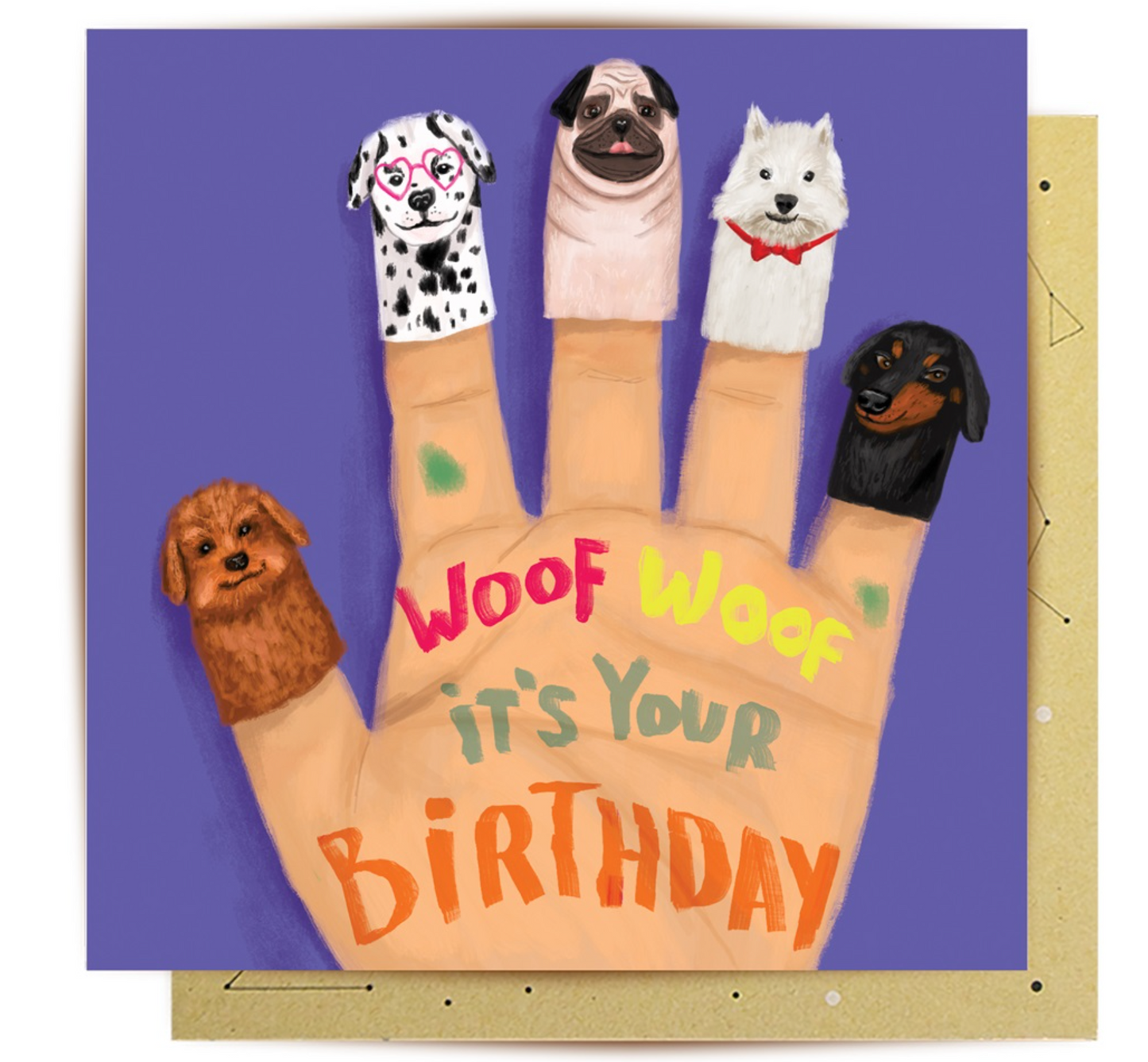 Dogs Puppets: Greeting Card