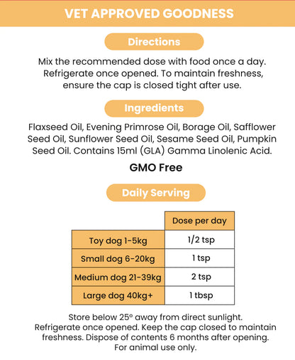 Nourish Pet Company: Mega Oil 200ml