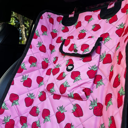 Strawberries: Deluxe Single Car Seat Cover