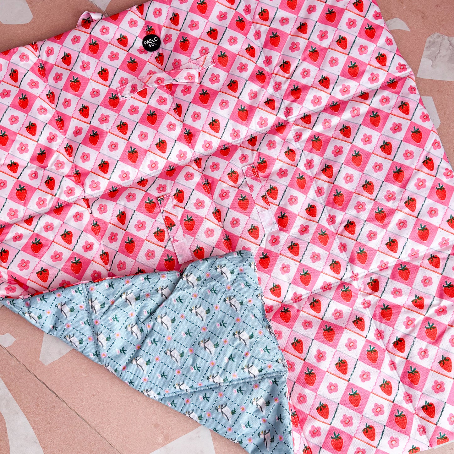 Deluxe Travel Mat: Strawberry Patch & Silly Little Goose