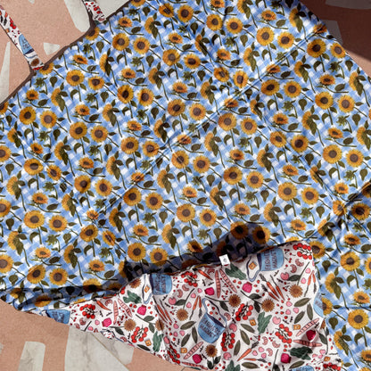 Deluxe Travel Mat: Farmers Market & Sunny Sunflowers