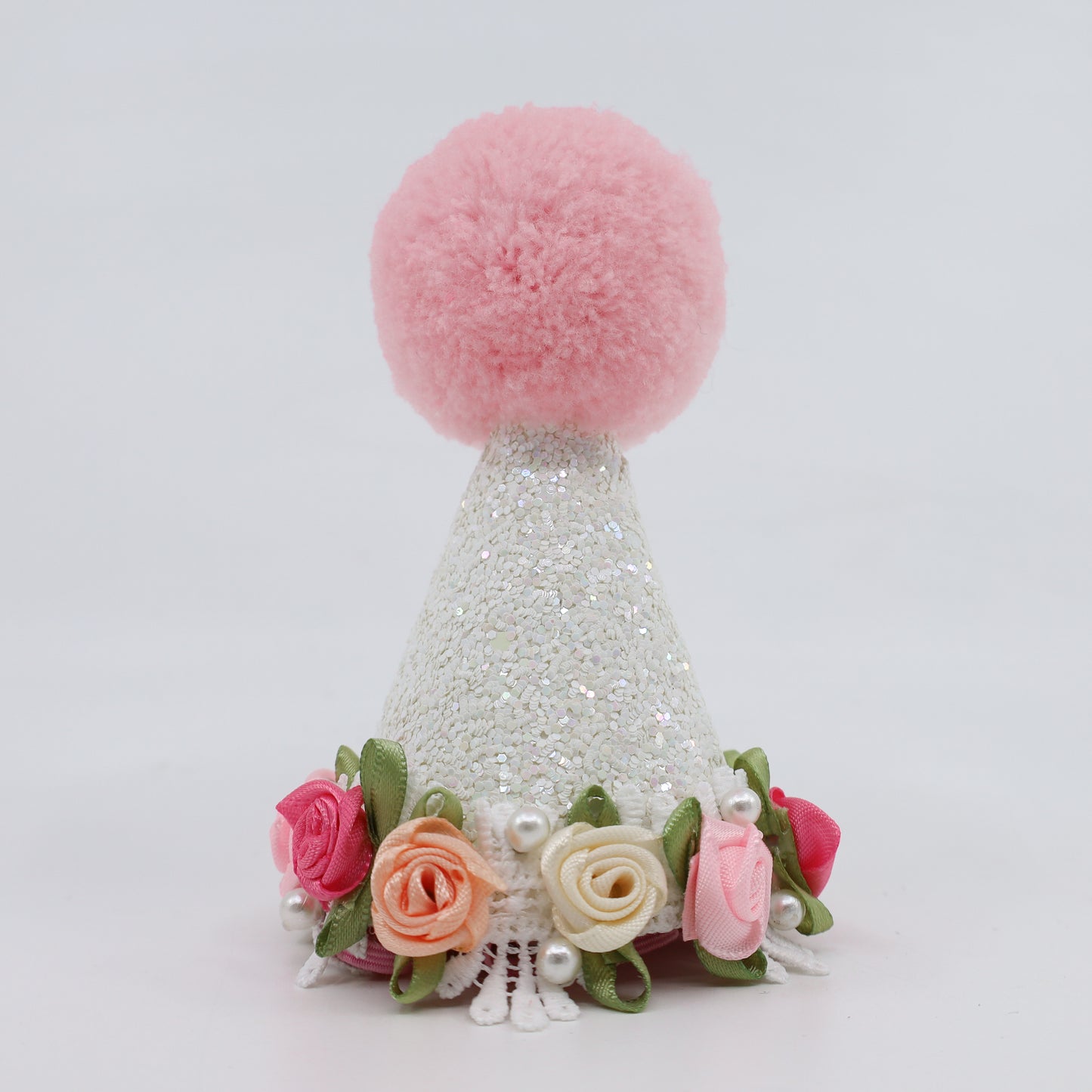 Pablo's Flower Crown Hat: White & Pink