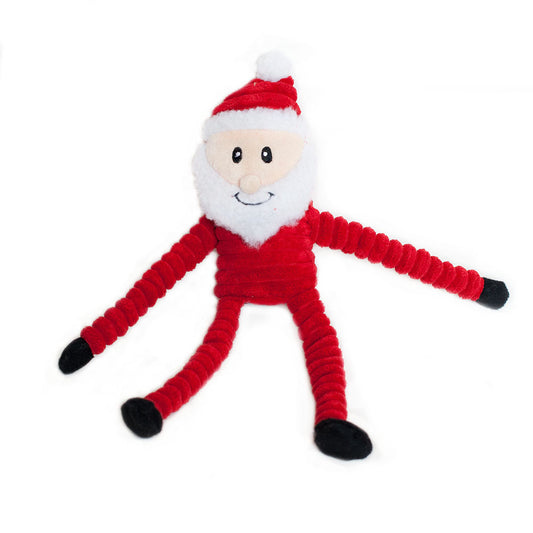 Zippy Paws: Christmas Crinkle Dog Toy - Small Santa