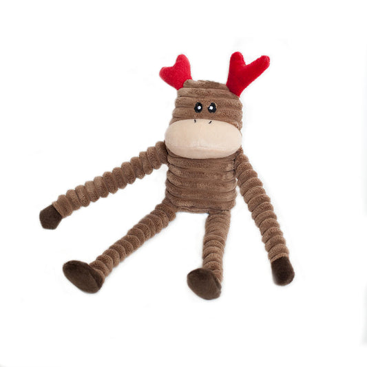 Zippy Paws: Christmas Crinkle Dog Toy - Small Reindeer