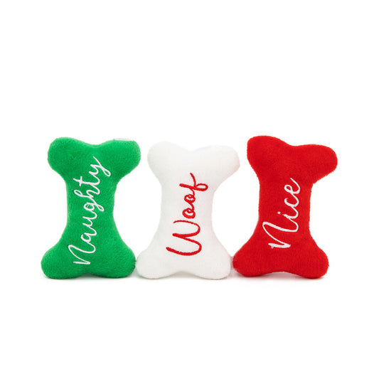 Zippy Paws: Miniz Naughty and Nice Bones Pack of 3