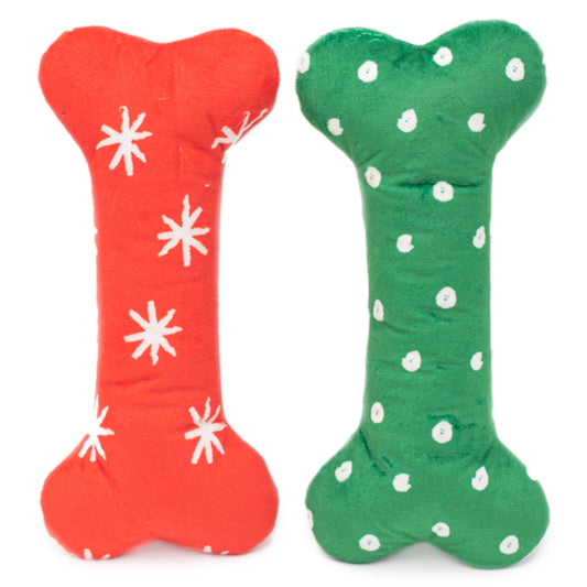 Zippy Paws: Holiday Patterned Bones - Large 2-Pack