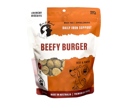 BEEFY BURGER DOG BISCUITS