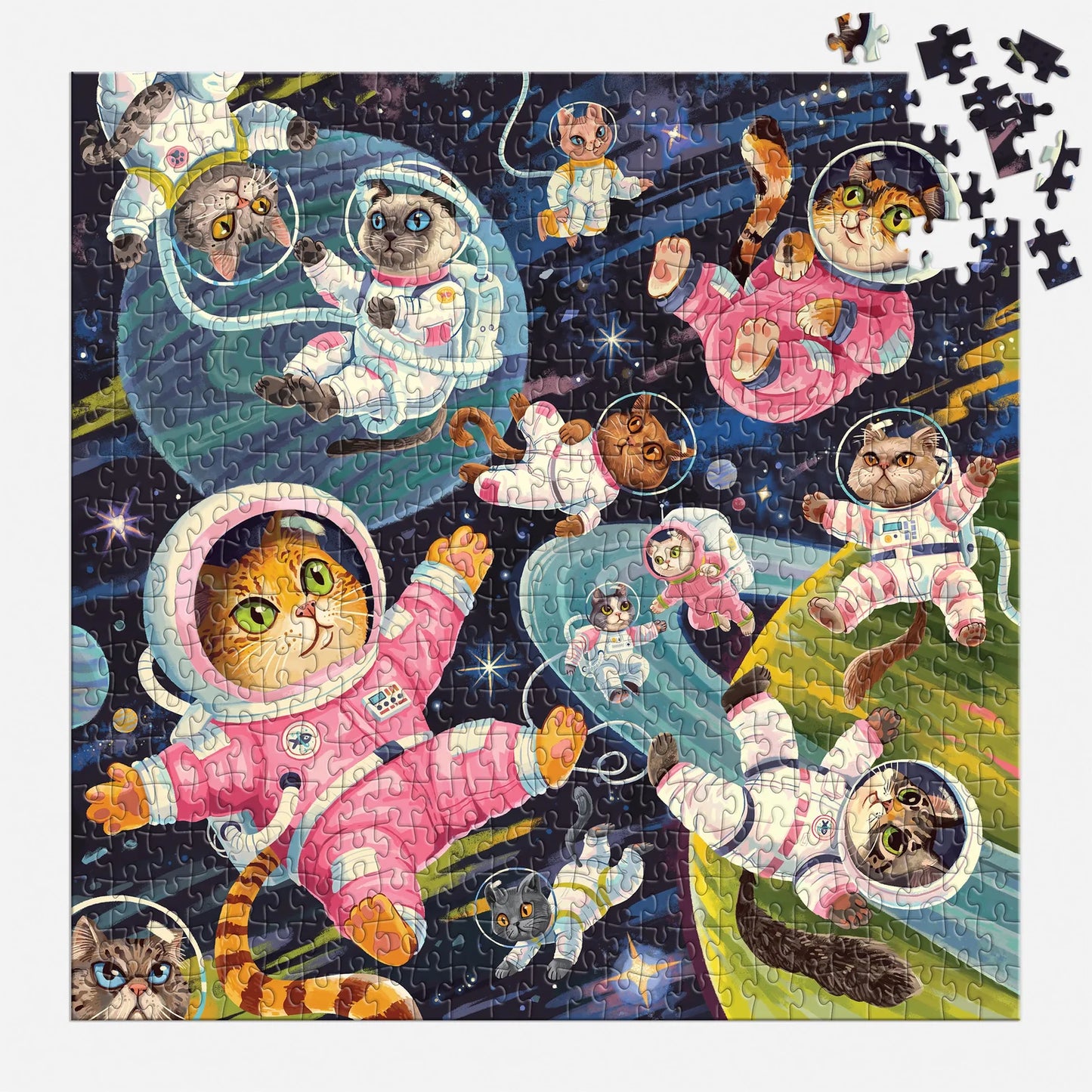 Galison: A Space Meowdyssey Puzzle 500pcs