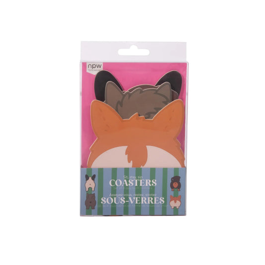 Dog Bum Coasters - Set of 4