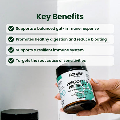 Nourish Pet Co Prebiotic And Probiotic Gut And Digestive Support For Dogs 60g