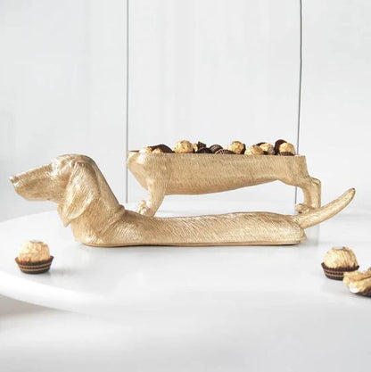 Dachshund Secret Bowl - Gold