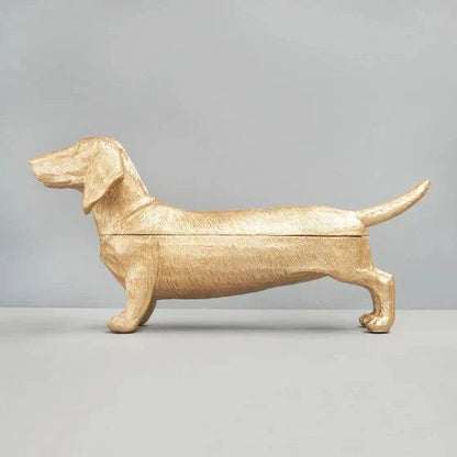 Dachshund Secret Bowl - Gold
