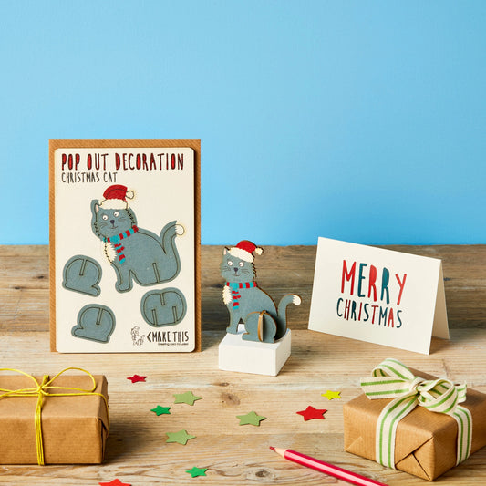 Cat Pop Out Decoration Greeting Card