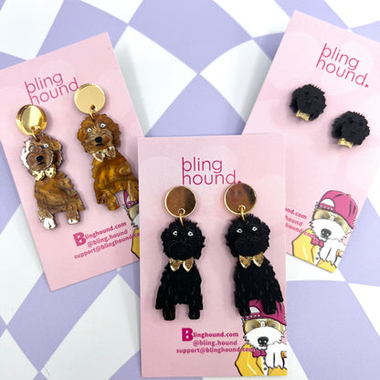 Lola the Labradoodle Pet Earrings