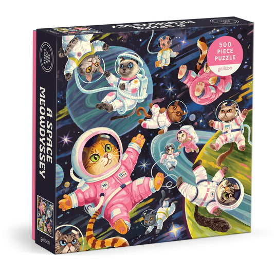 Galison: A Space Meowdyssey Puzzle 500pcs