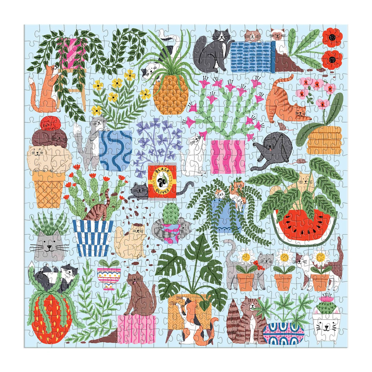 Galison Cats in the Houseplants Puzzle 500pc