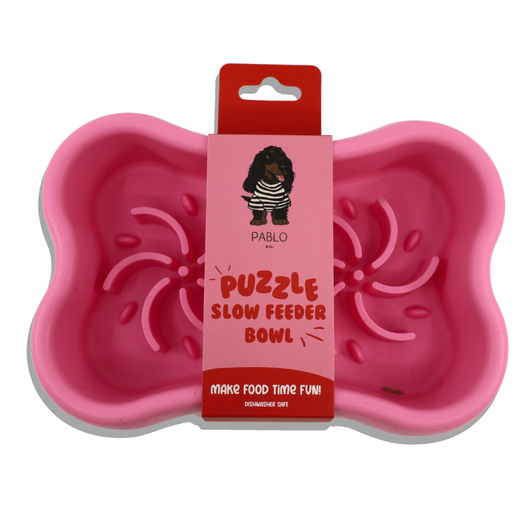 Puzzle Slow Feeder Bone Bowl