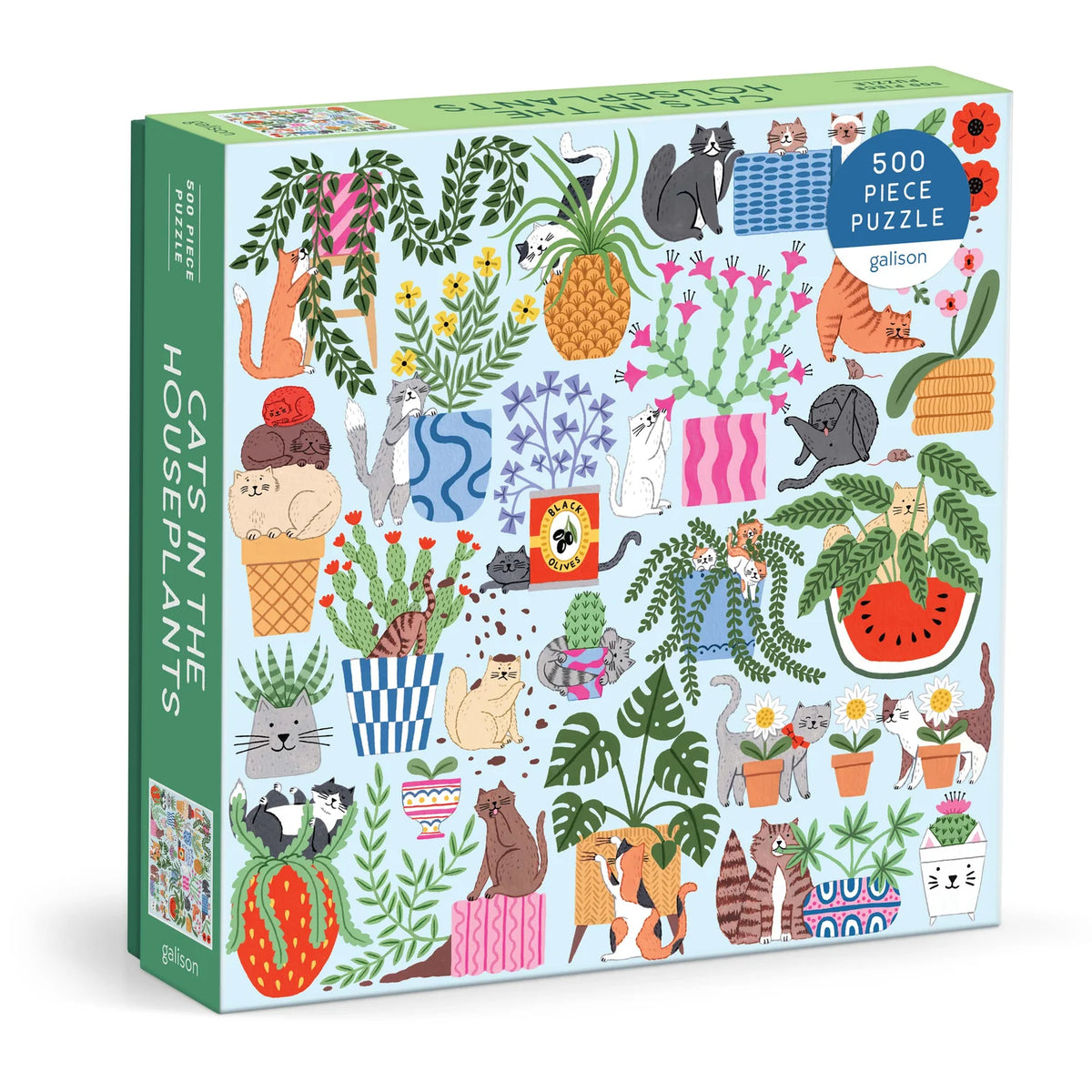 Galison Cats in the Houseplants Puzzle 500pc
